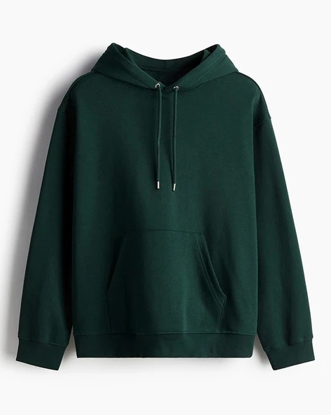 Men's Solid Green Hoodie