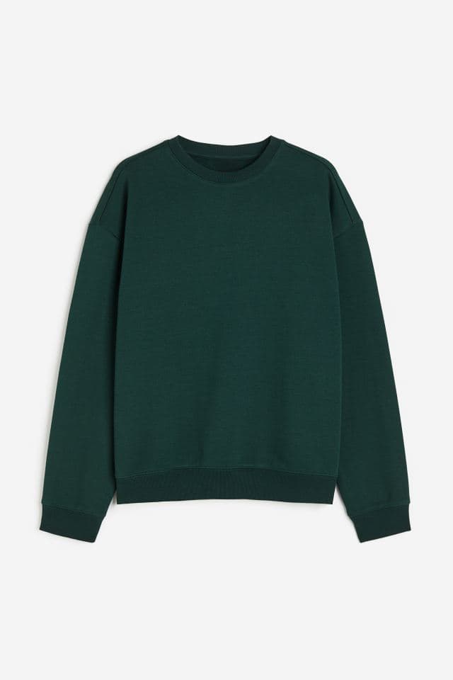 Men's Solid Green Sweatshirts