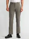 Men's Dark Beige Straight Trouser