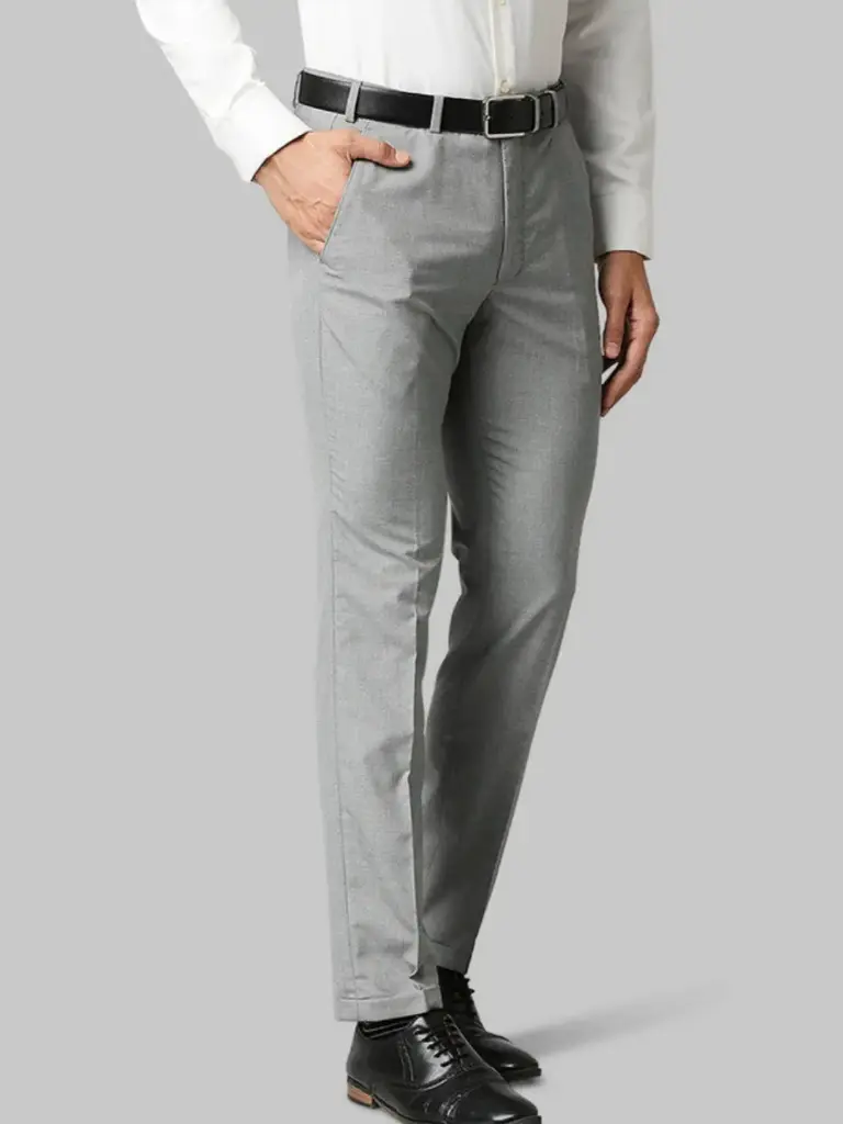 Men's Grey Formal Trouser