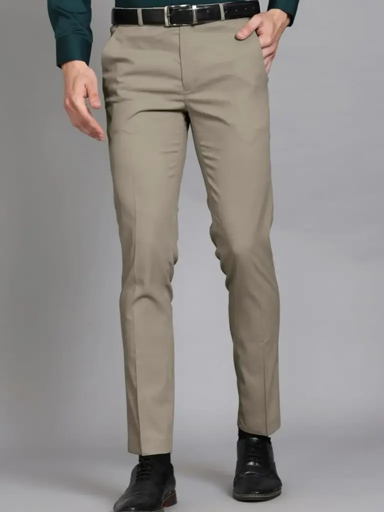 Men's Beige formal trouser