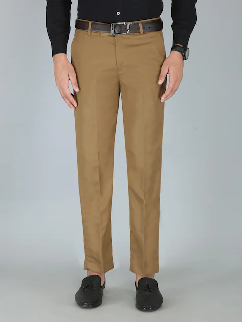 Men's Light Brown Formal Trouser