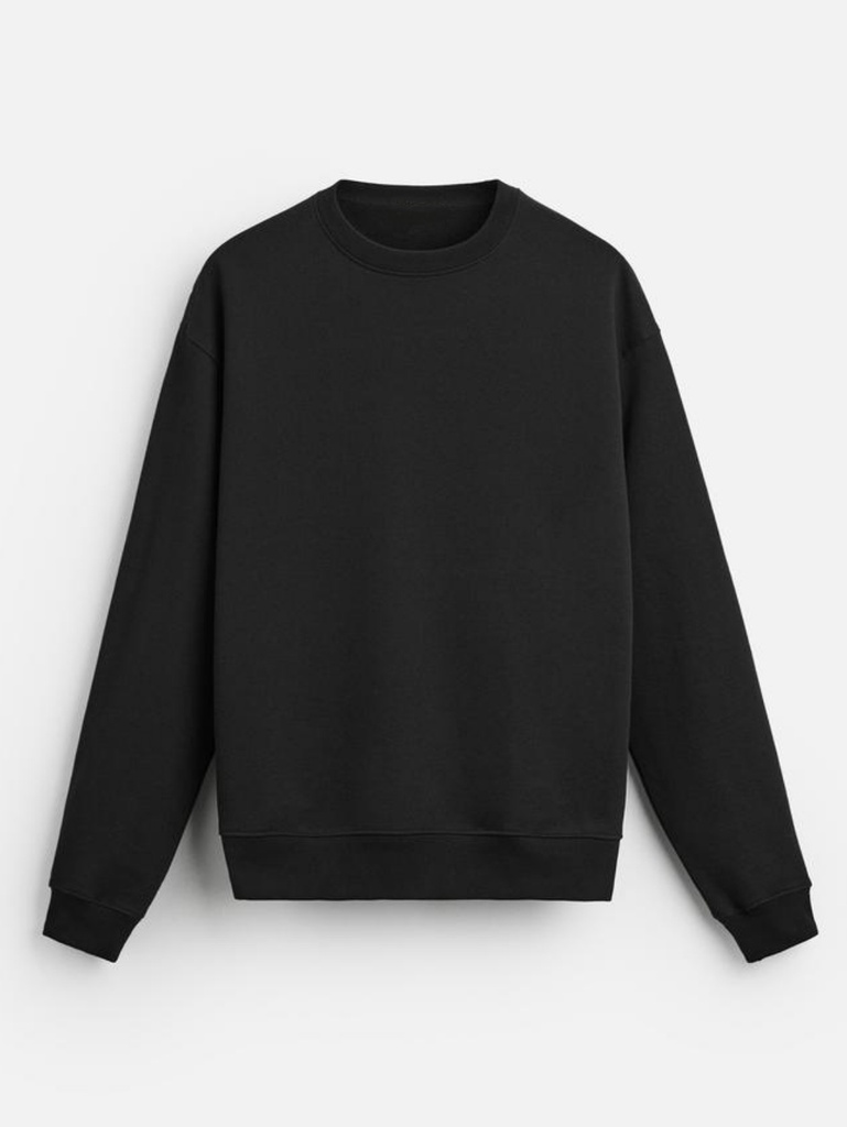 Men's Solid Black Sweatshirt